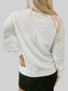 Women Valentine’s Day XOXO Glitter Round Neck Sweatshirt nicholesgifts