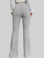 Women Plus Size Ribbed Knit High Waist Flare Pants nicholesgifts