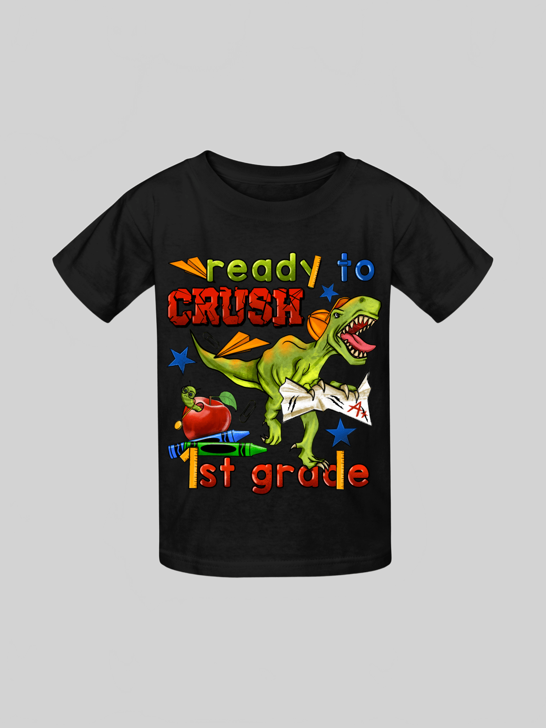 Boys Ready To Crush First Grade Short Sleeve Tee Shirts for Back To School nicholesgifts