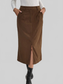 Perfee Slit Midi Skirt with Pockets nicholesgifts