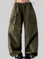 Women Drawstring Wide Leg Cargo Pants nicholesgifts