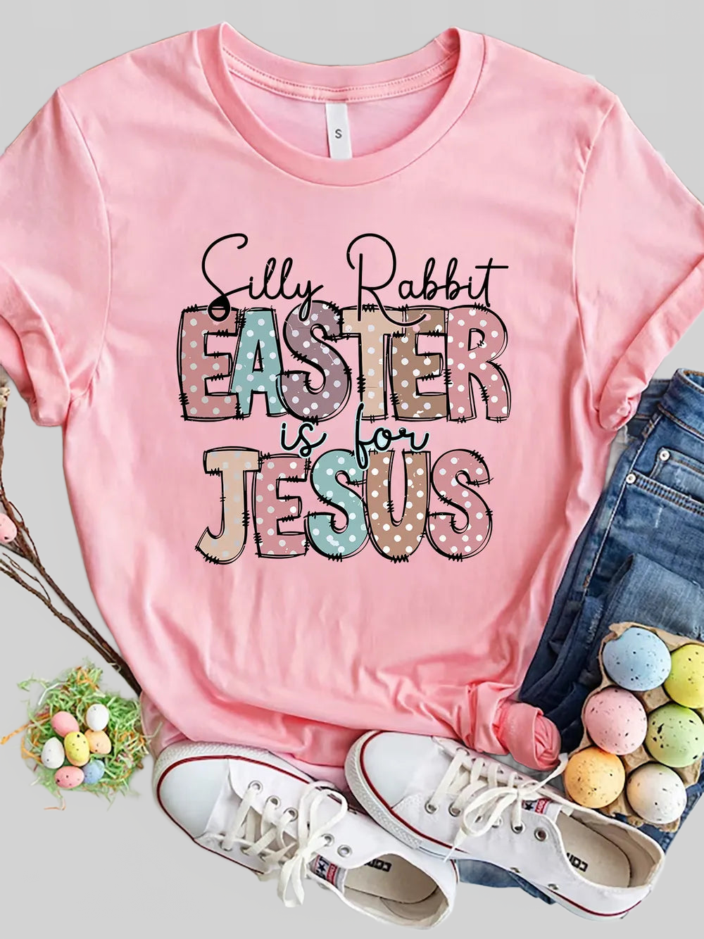 Letter Graphic Round Neck Short Sleeve T-Shirt nicholesgifts