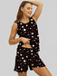 Printed Round Neck Top and Shorts Lounge Set nicholesgifts