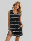 Striped Round Neck Tank and Shorts Lounge Set nicholesgifts