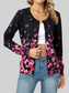 Woven Right Floral Button Front Round Neck Cardigan nicholesgifts