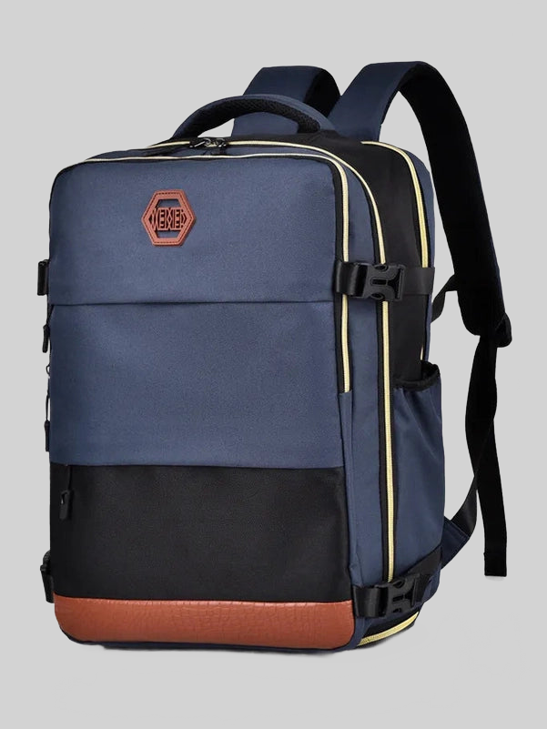 Color Block Multi-Pockets Backpack Bag nicholesgifts