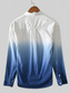 Men's Plus Size Gradient Button Up Long Sleeve Shirt nicholesgifts