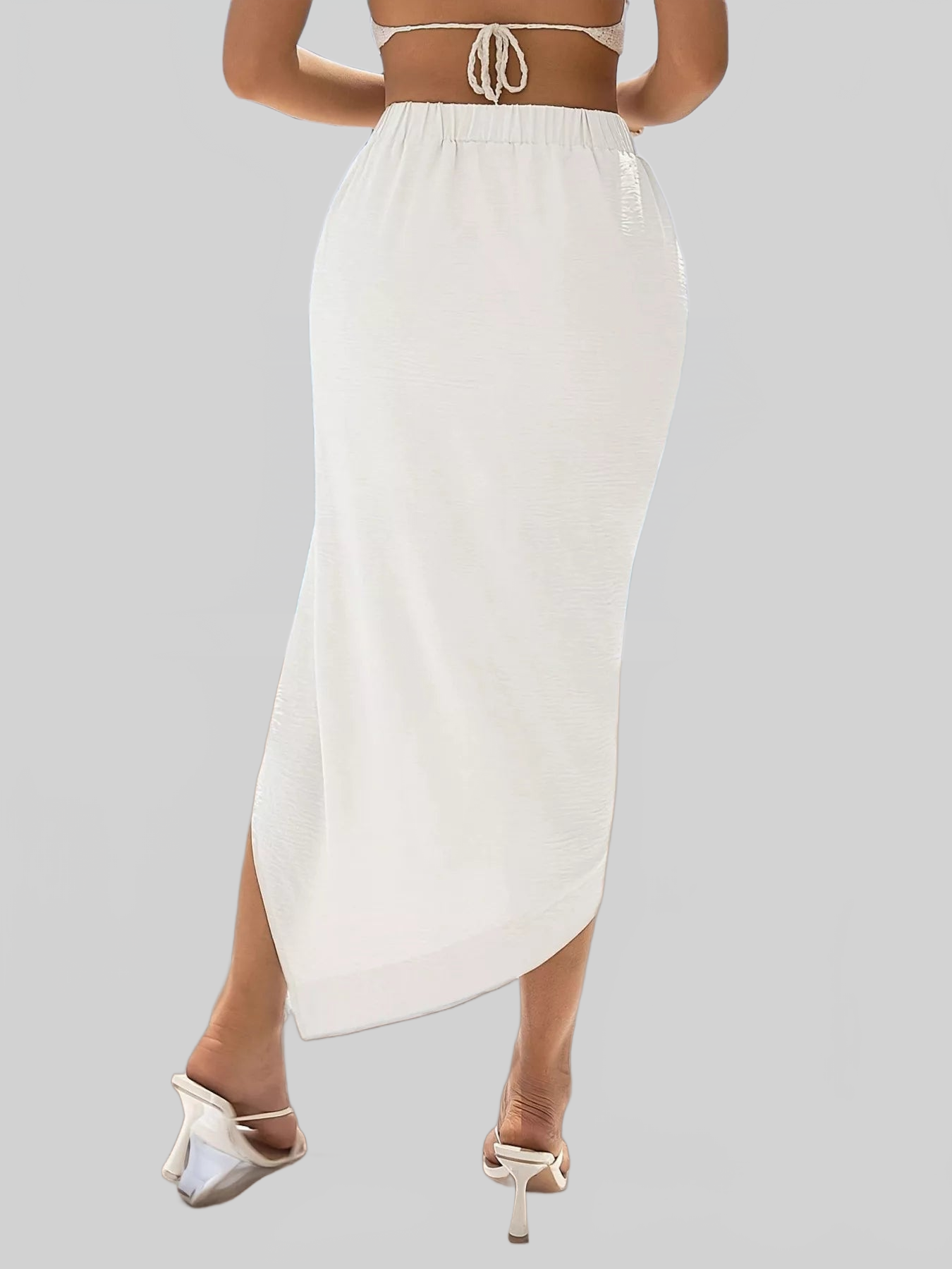 Women Asymmetric Tassel Wrap Skirt nicholesgifts