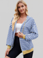 Women Drawstring Striped Zip Up Long Sleeve Hoodie nicholesgifts