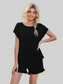 Round Neck Short Sleeve T-Shirt and Drawstring Shorts Lounge Set nicholesgifts