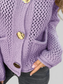 Crochet Button Up Long Sleeve Cardigan nicholesgifts