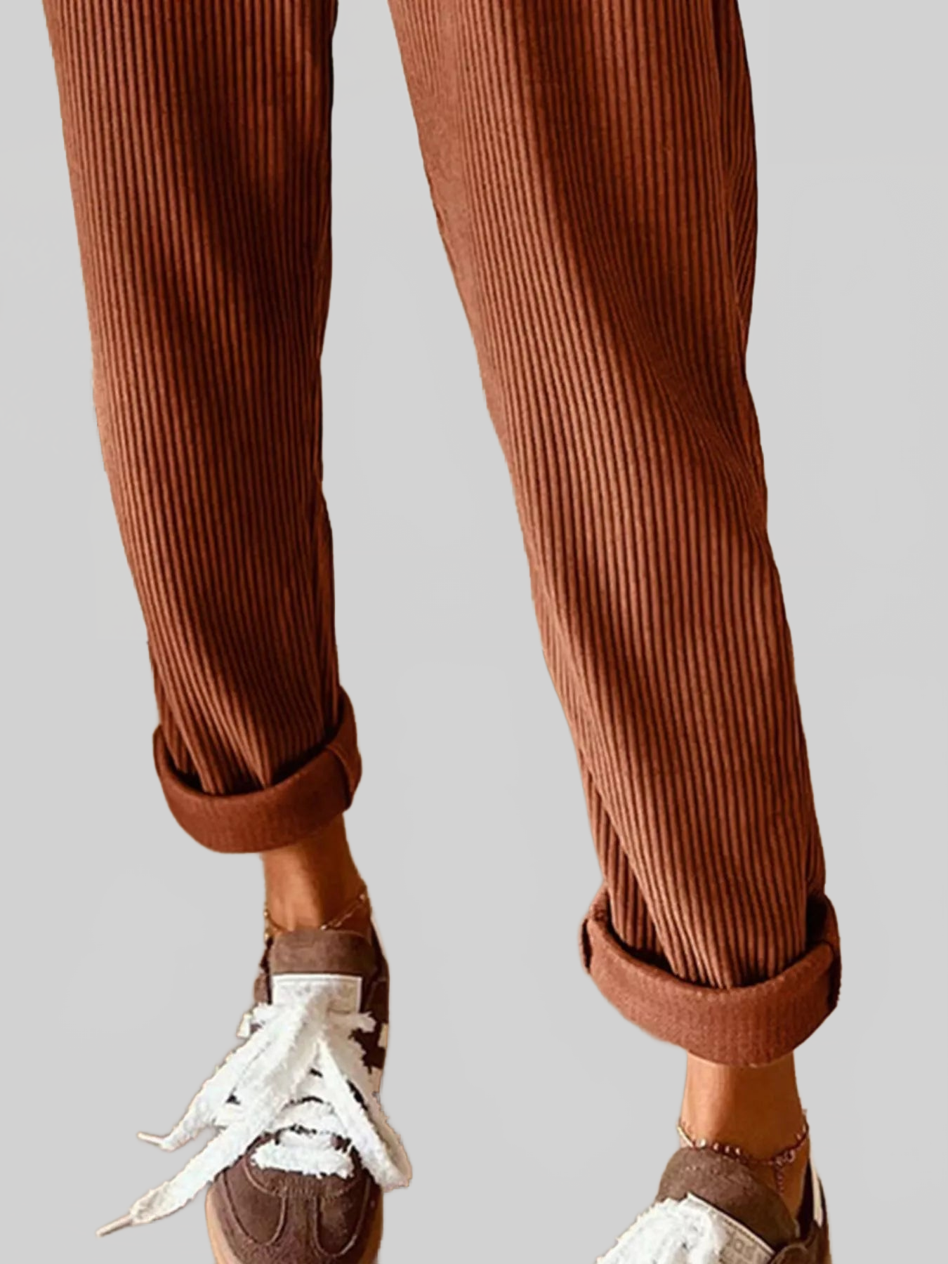 Women Casual Corduroy Drawstring Waist Pants nicholesgifts