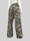 Women Relaxed Fit Camo Print Drawstring Waist Pants nicholesgifts