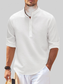 Men's Full Size Half Button Long Sleeve Shirt nicholesgifts