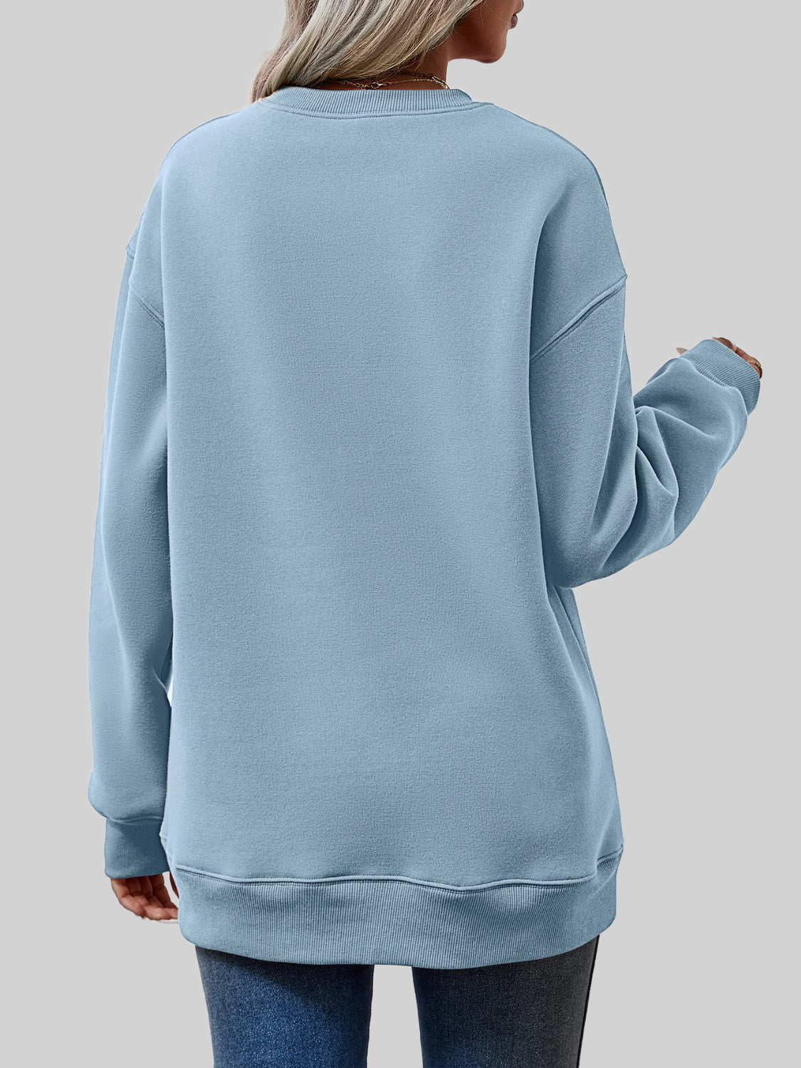 Women Leopard Lip Graphic Round Neck Sweatshirt NicholesGifts