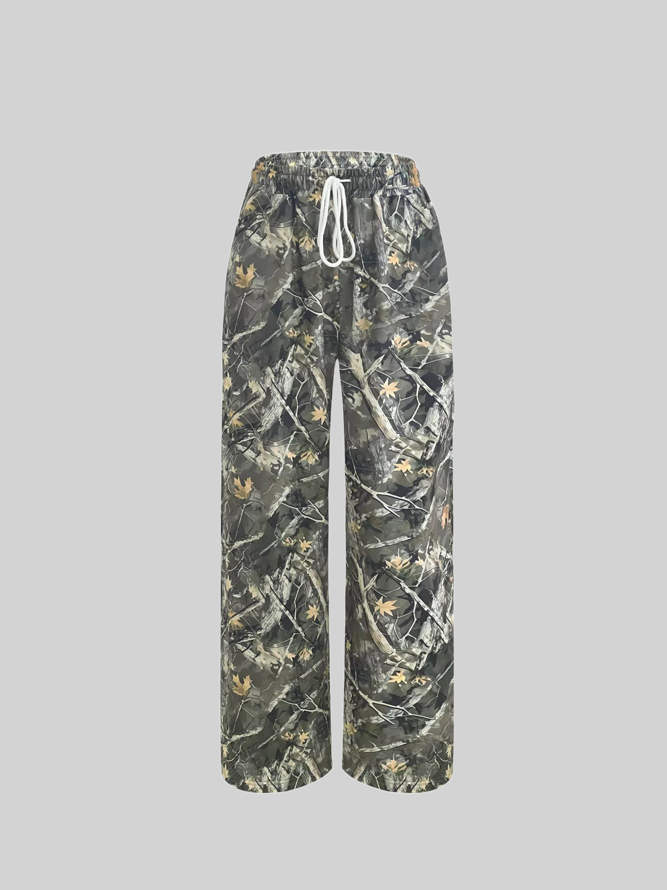 Women Relaxed Fit Camo Print Drawstring Waist Pants nicholesgifts