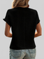 Women Frill Round Neck Cap Sleeve Blouse nicholesgifts
