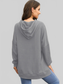 Waffle-Knit Long Sleeve Hoodie nicholesgifts