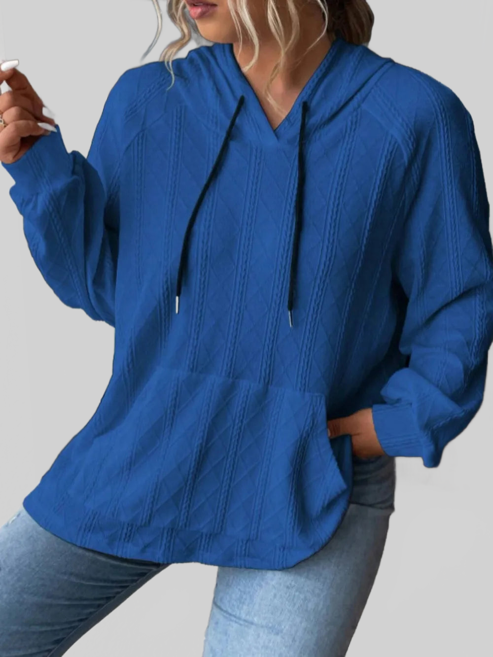 Full Size Drawstring Long Sleeve Hoodie NicholesGifts