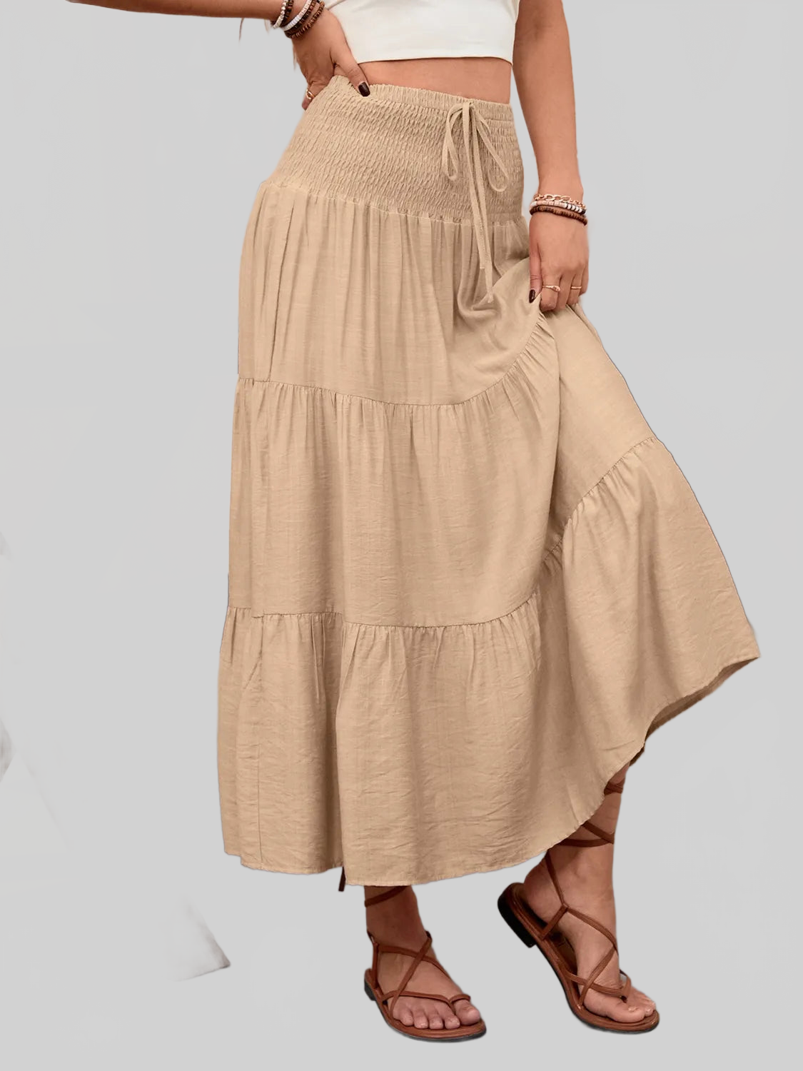 Smocked Tiered Skirt nicholesgifts