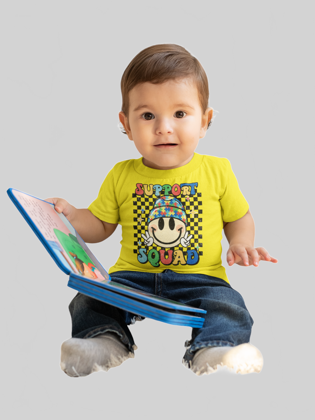 Toddler Boys Support Autism Squad Short Sleeve Premium T-Shirt nicholesgifts