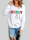 MERRY Round Neck Long Sleeve Sweatshirt nicholesgifts
