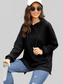 Waffle-Knit Long Sleeve Hoodie nicholesgifts
