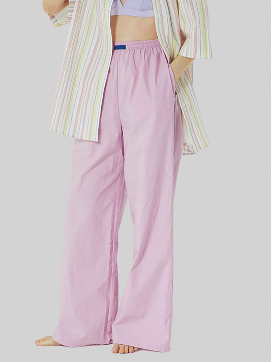 Women Elastic Waist Wide Leg Pants nicholesgifts