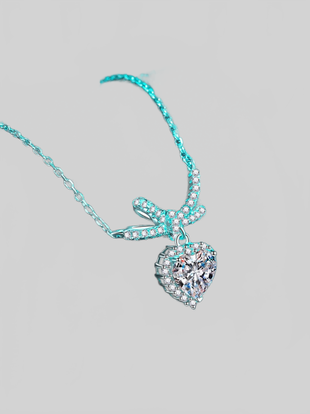 1 Carat Moissanite Heart Pendant Necklace nicholesgifts