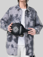 Men's Plus Size Tie-Dye Oversized Button-Up Shirt nicholesgifts