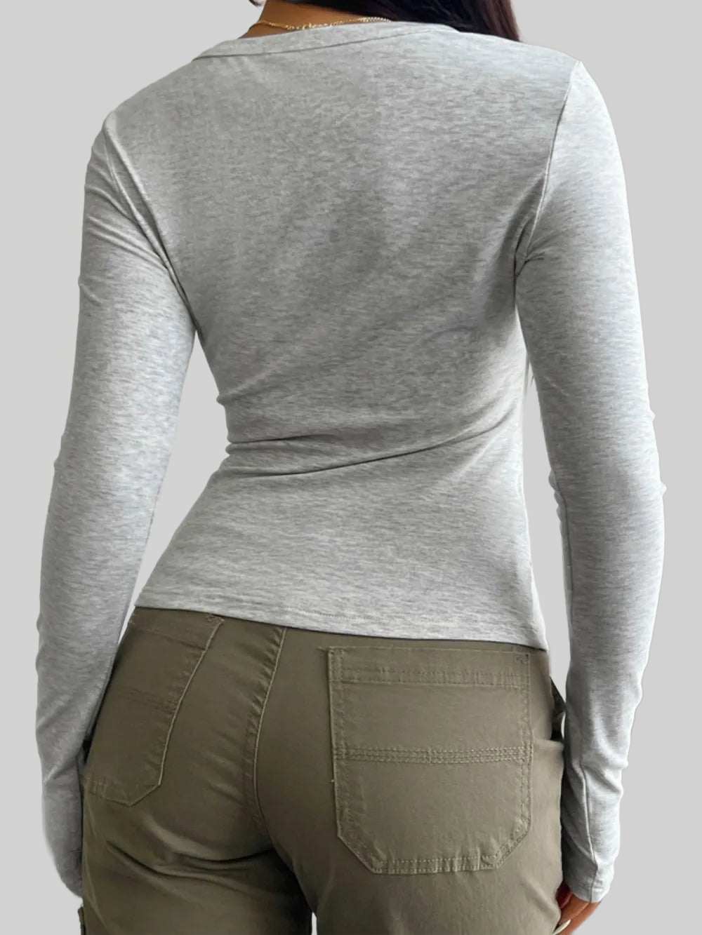 Devine Quarter Button Long Sleeve T-Shirt NicholesGifts