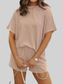 Full Size Ribbed Short Sleeve Top and Shorts Two-Piece Set Plus Size nicholesgifts