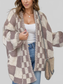 Women Plaid Open Front Long Sleeve Cardigan Sweater NicholesGifts
