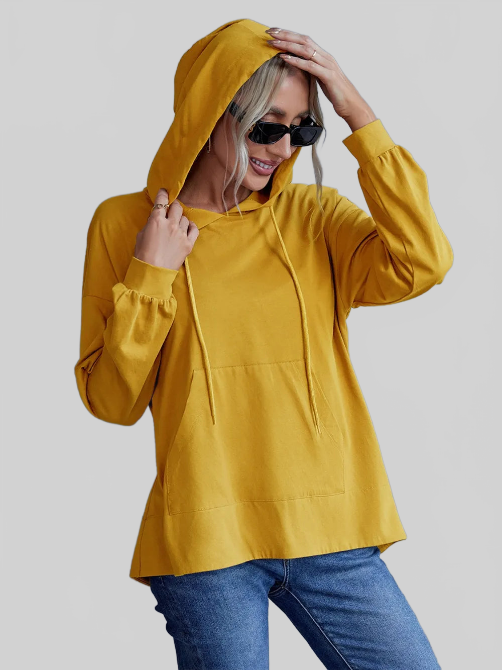 Ivy Lane Drawstring Pocketed Dropped Shoulder Hoodie NicholesGifts