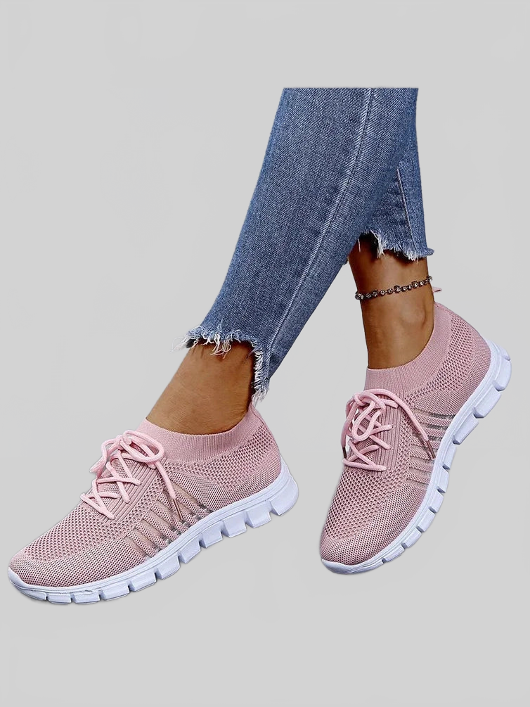Breathable Mesh Lace Up Sneakers nicholesgifts