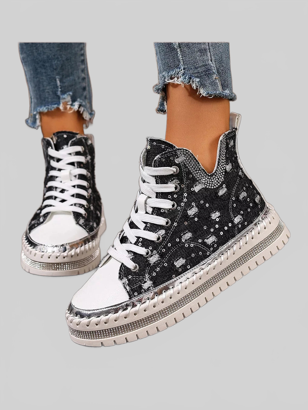 Lace Up Platform Sneakers nicholesgifts