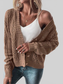 Openwork Button Up Long Sleeve Cardigan nicholesgifts