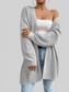 Open Front Dropped Shoulder Slit Cardigan nicholesgifts