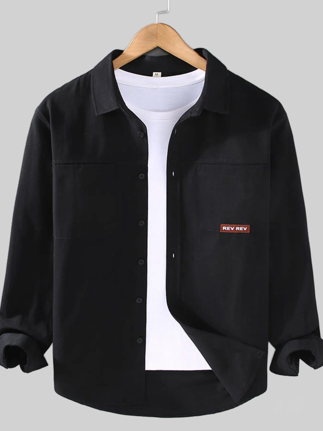Men's Plus Size Button Up Long Sleeve Shirt nicholesgifts