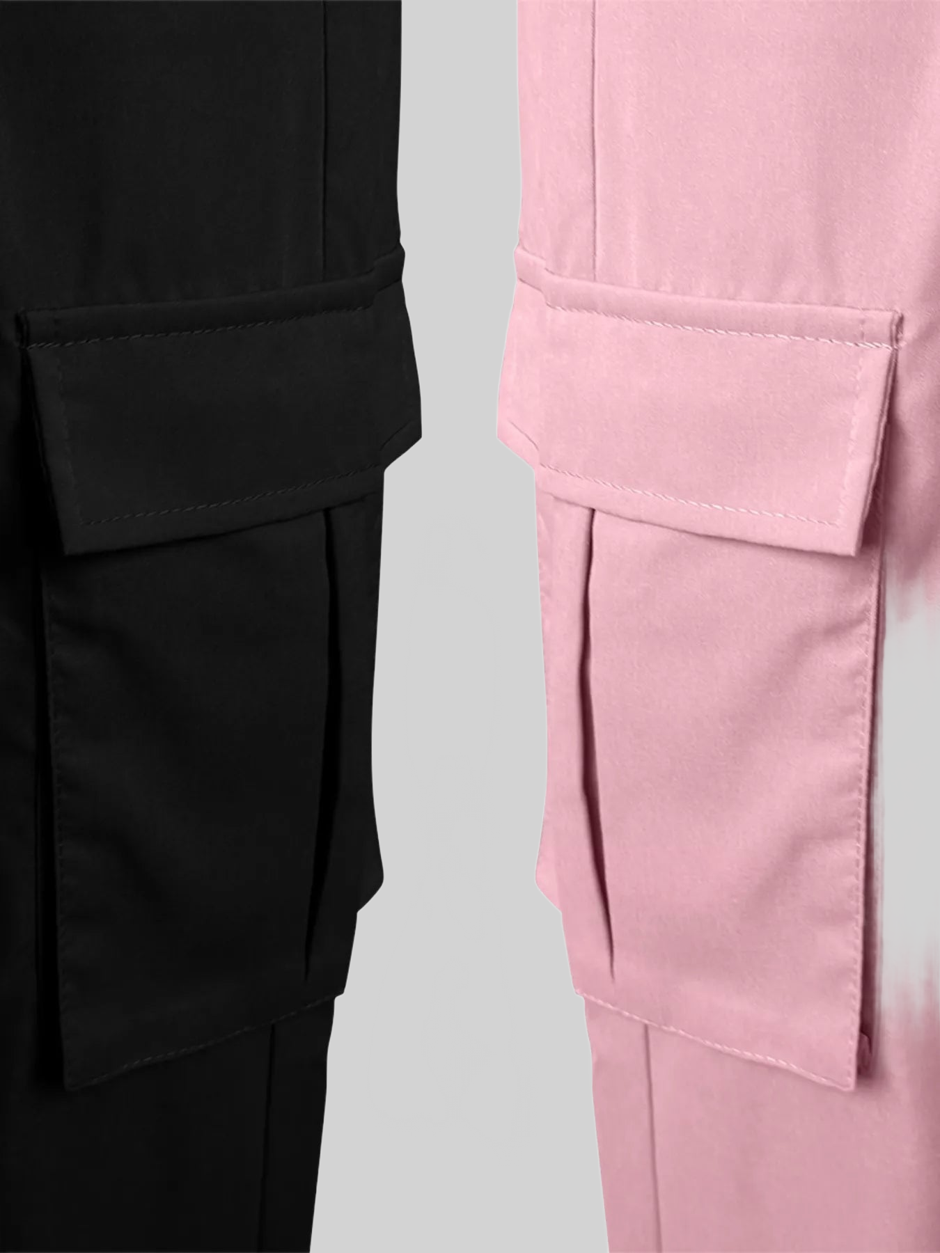 2 Piece Elastic Waist Cargo Pants NicholesGifts