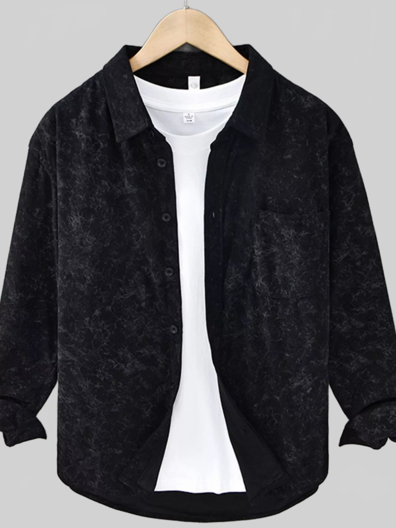 Men's Plus Size Button Up Long Sleeve Shirt nicholesgifts