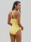 Women Lace Detail Crisscross Back One-Piece Swimwear nicholesgifts