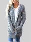 Women Heathered Open Front Cardigan with Pockets nicholesgifts
