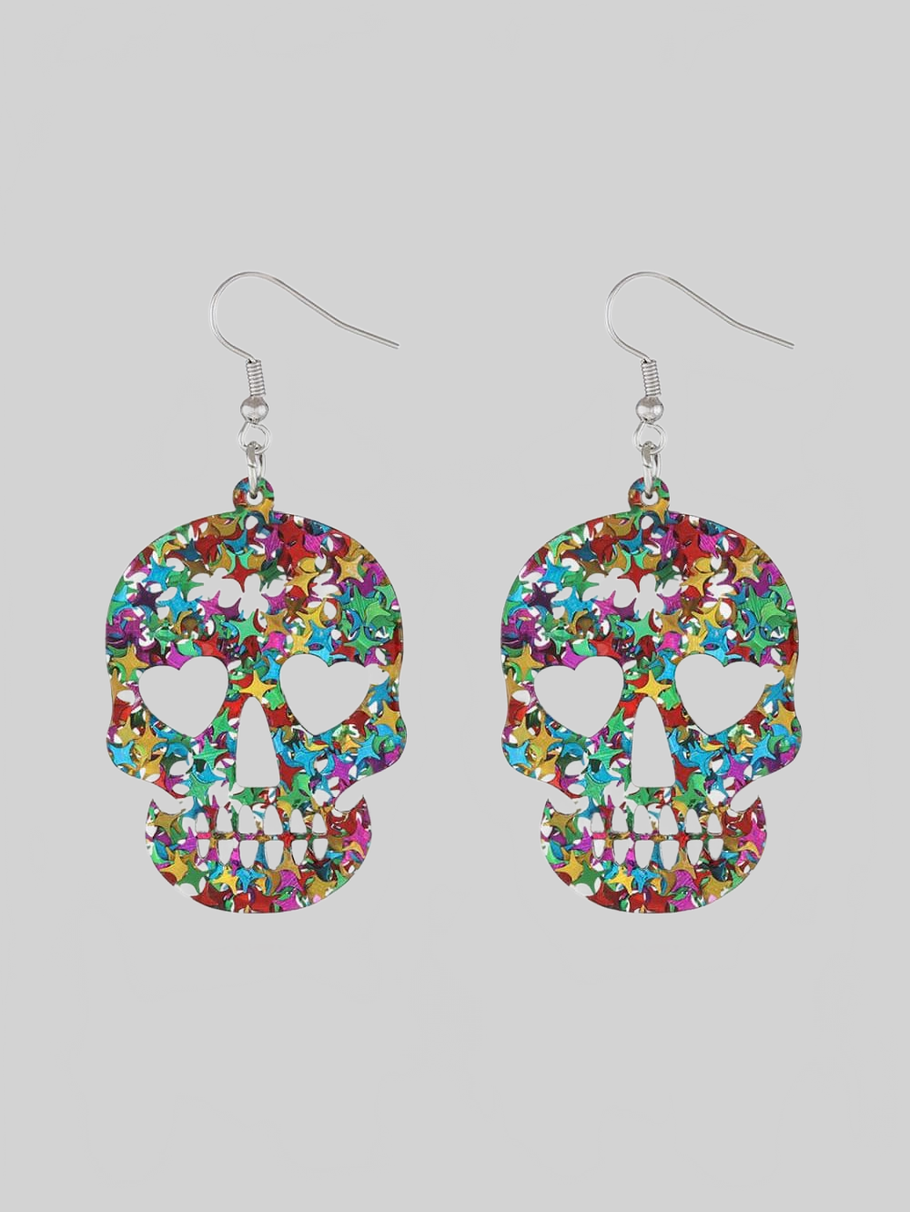Women Acrylic Skull Drop Earrings nicholesgifts