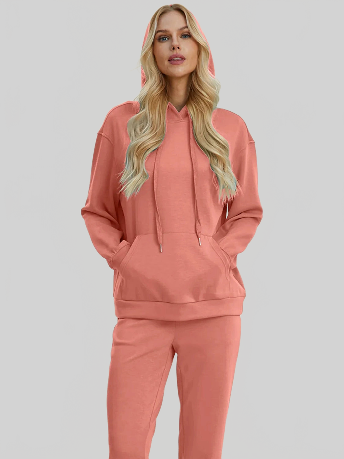 Basic Bae Full Size Air Scuba Drawstring Long Sleeve Hoodie with Kangaroo Pocket NicholesGifts