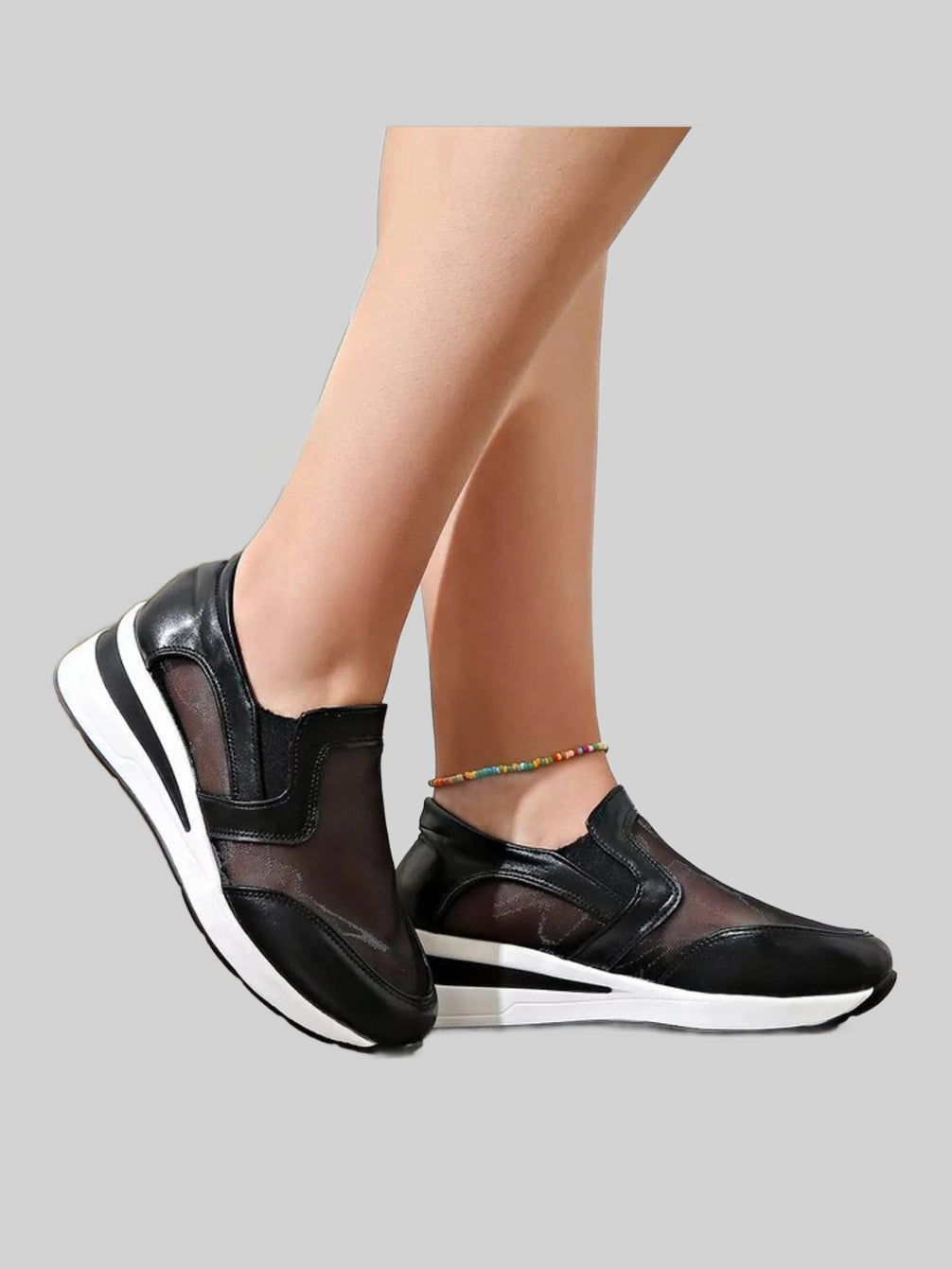 Round Toe Wedge Sneakers NicholesGifts