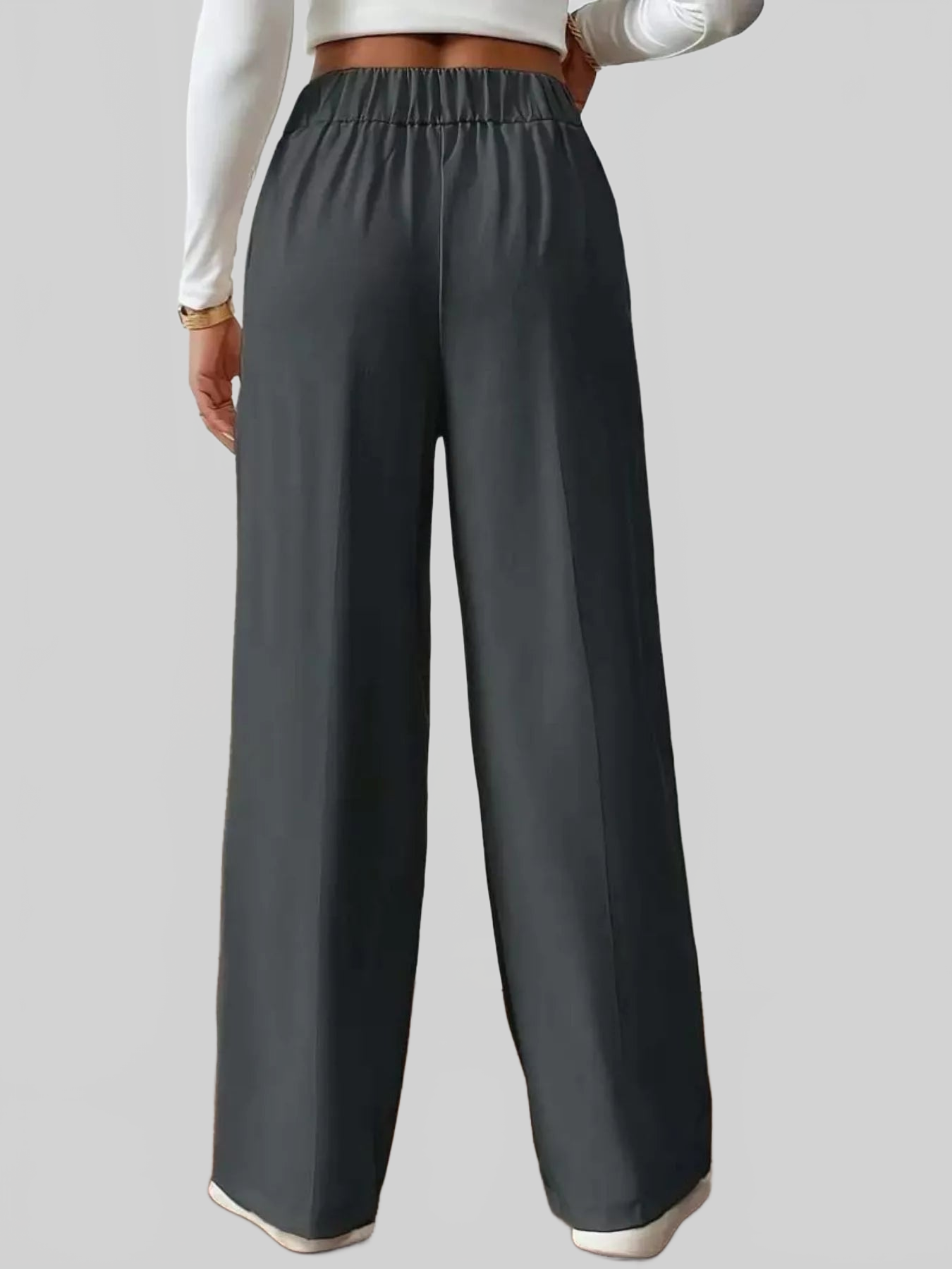Women Full Size High-Waisted Wide-Leg Pants Plus Size nicholesgifts