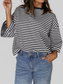 Striped Back Bow Tie T-Shirt nicholesgifts
