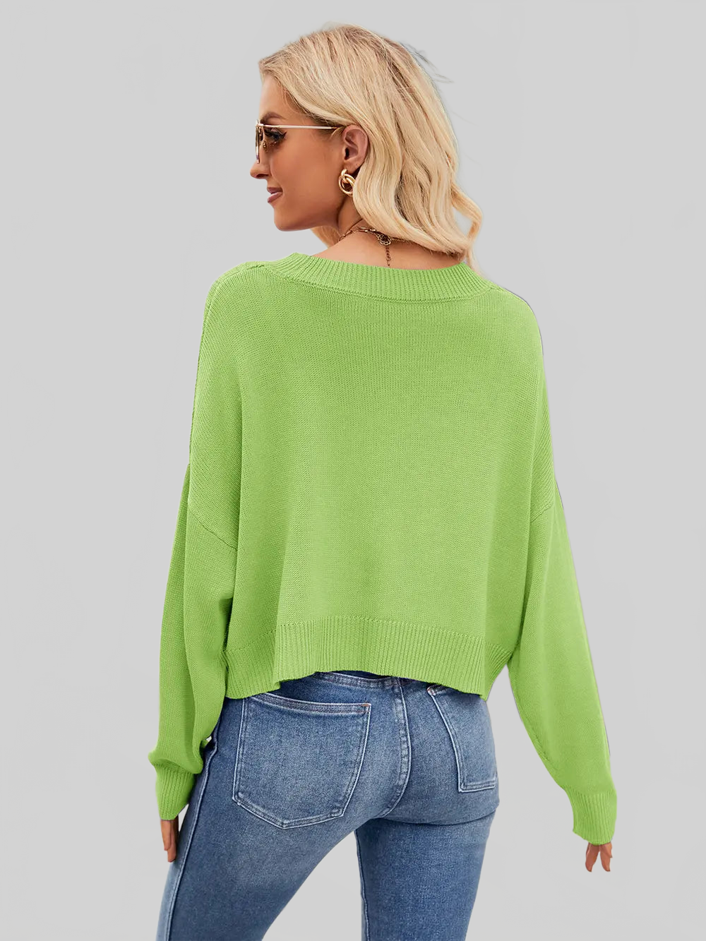 Eyelet Button Front Long Sleeve Cardigan NicholesGifts