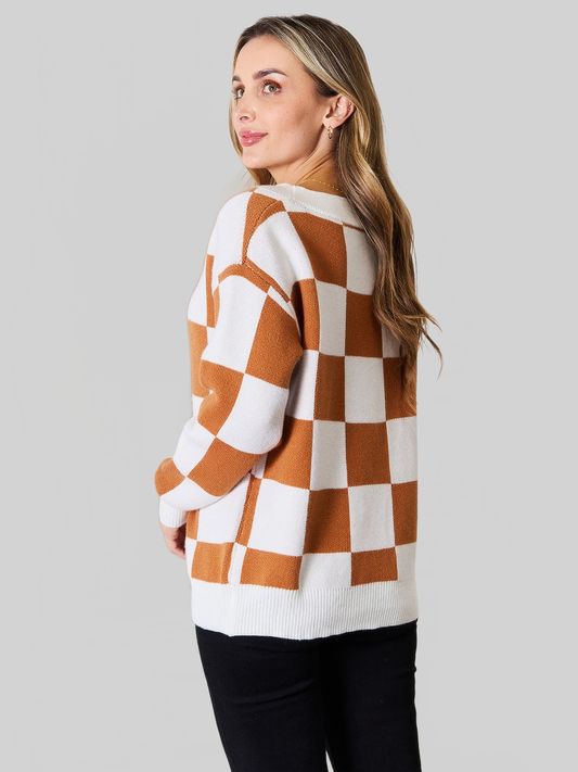 Women Angel Wings Double Take Button-Up V-Neck Dropped Shoulder Cardigan Sweater nicholesgifts